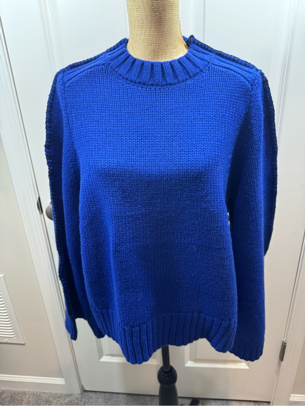 Hyacinth House Classic Crewneck Women's Sweater in Royal Blue XL